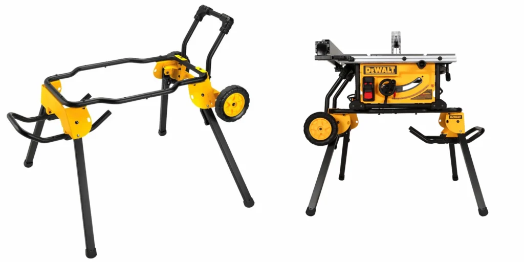 DEWALT DWE7491RS 10-inch jobsite table saw with 32-12 inch rip capacity and rolling stand